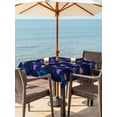 thumbnail image 2 of Outdoor Tablecloth with Umbrella Hole and Zipper, Jellyfish Square Table Cloth 60x60 Inch Waterproof Tablecloth, Blue Urple Orange Ocean Starry Sky Coastal Picnic Table Cover for Patio Camping, 2 of 7