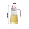 thumbnail image 7 of Glass Oil Dispenser Bottle, Leakproof Kitchen Oil Container, Non-slip Handle, Automatic Opening and Closing Stopper, for Kitchen, Salad Dressing, Cooking, 21.3 Oz, Gray, by FAJHHA, 7 of 7