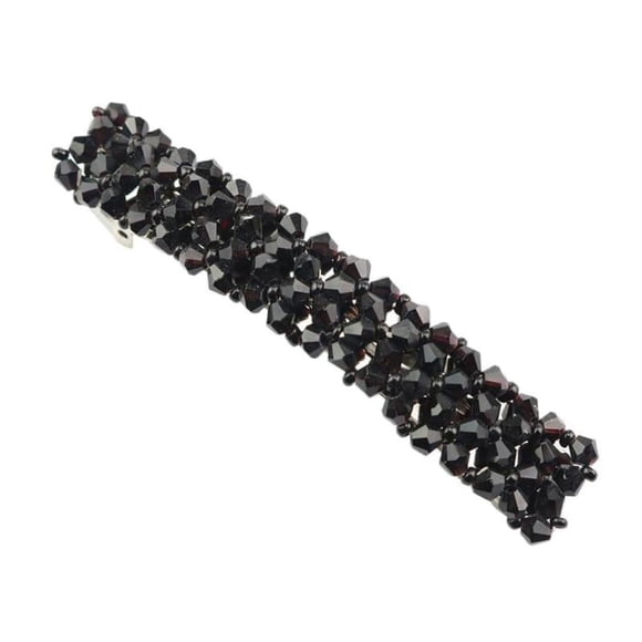 1 pinza para el pelo negra, pasadores de diamantes de imitación hechos a mano, clips y pasadores de metal para el pelo, pinzas para el pelo para mujeres y niñas, pasadores de diamantes de imitación pa