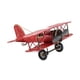 thumbnail image 5 of Aviones del modelo de avión adornos fotográficos de la artesanía de artesanía escultura biplano de hierro modelo de aeronave vintage para escritorio Rojo, 5 of 9