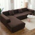 thumbnail image 3 of Sofa Slipcover L Shape Sofa Cover Sectional Couch Cover Spandex Non Slip with Elastic Bottom Furniture Protector Cover for for Home Decor 2+3seater, 3 of 10