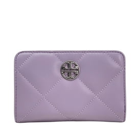 【Tory Burch】FLEMING MEDIUM SLIM WALLET スリム二つ折り財布 Tory Burch Fleming Metallic Slim Medium Wallet - Silver