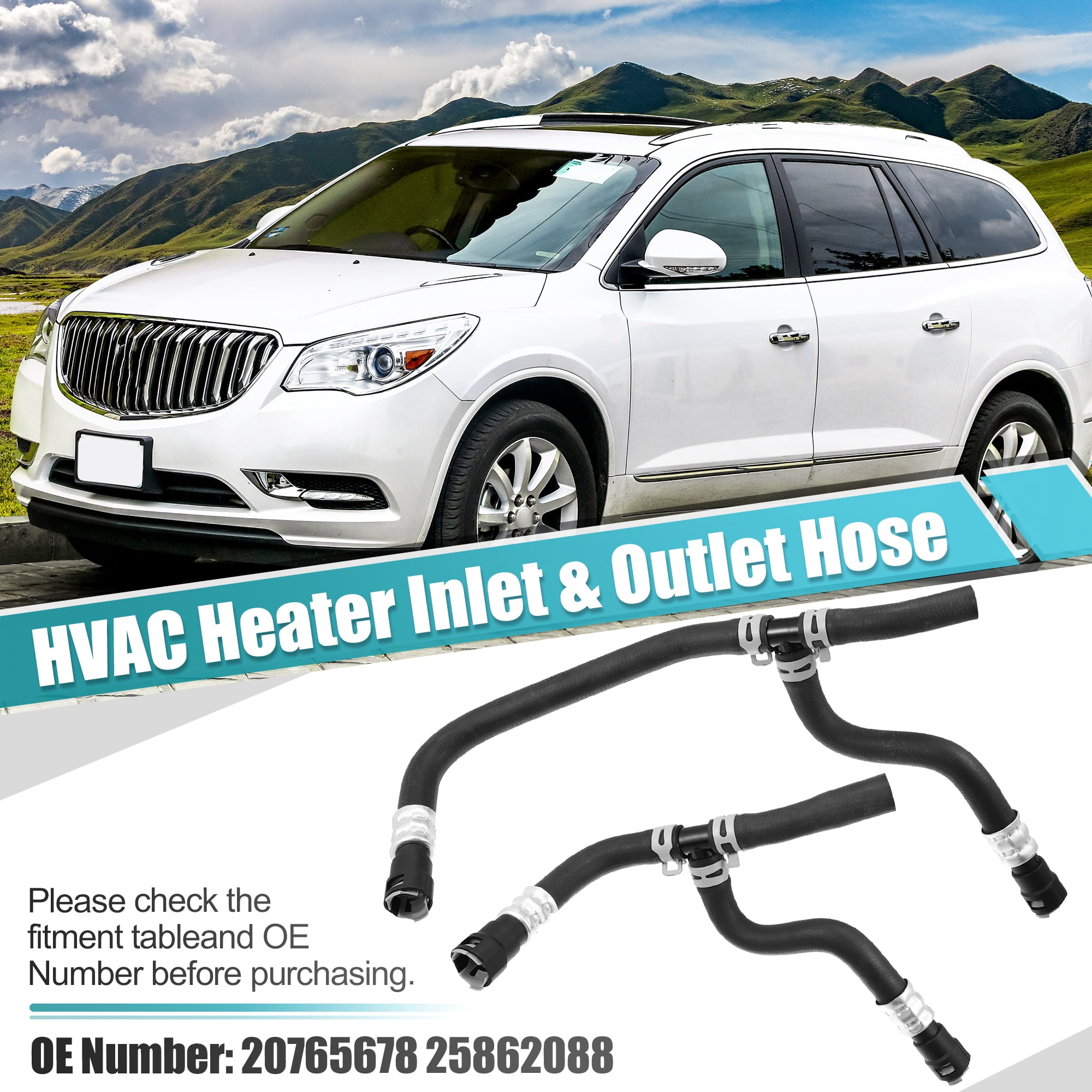 Unique Bargains HVAC Heater Supply And Return Hose for Buick for Enclave for Chevrolet