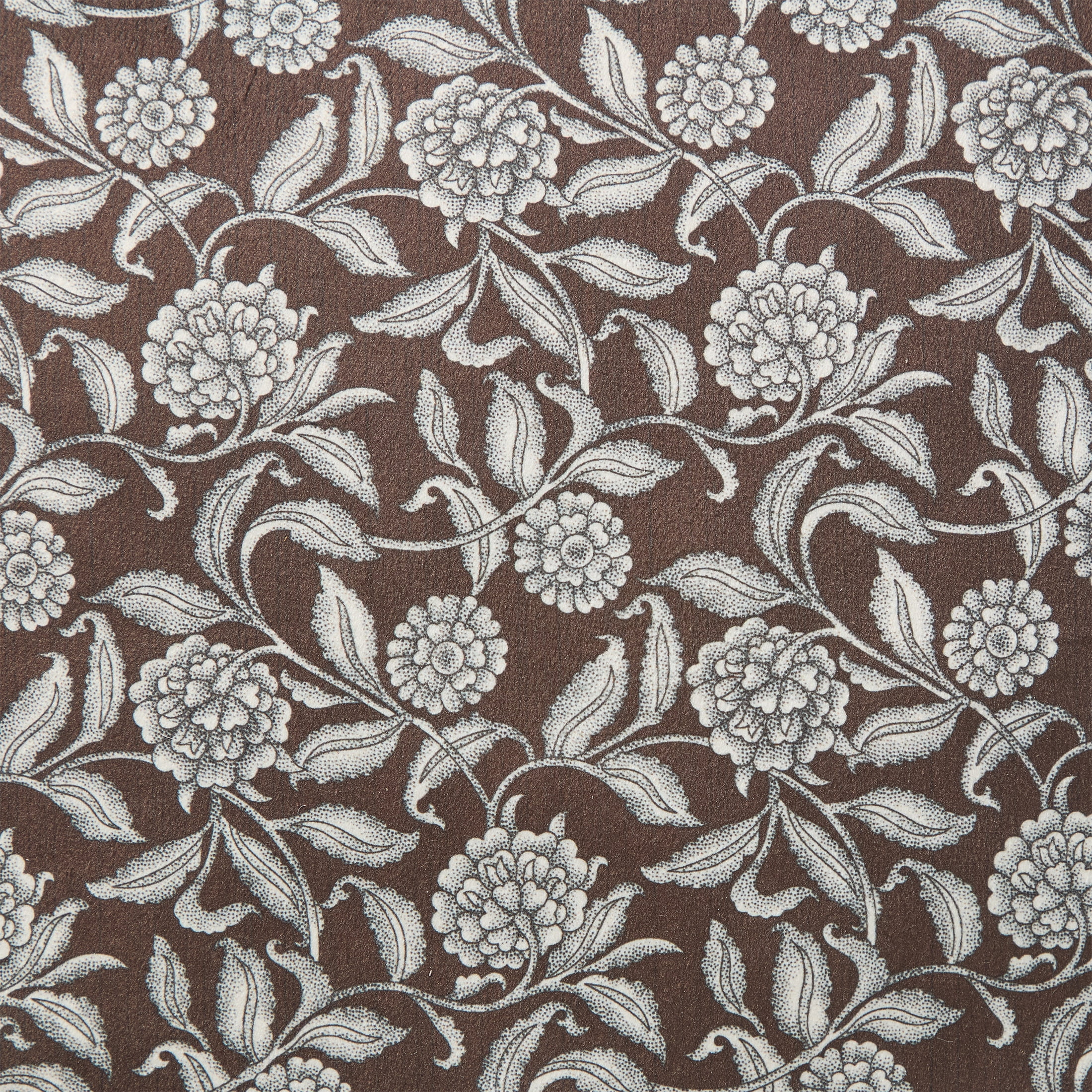 My Texas House Brown Floral Velvet Decorative Pillow, 20 in x 20 in