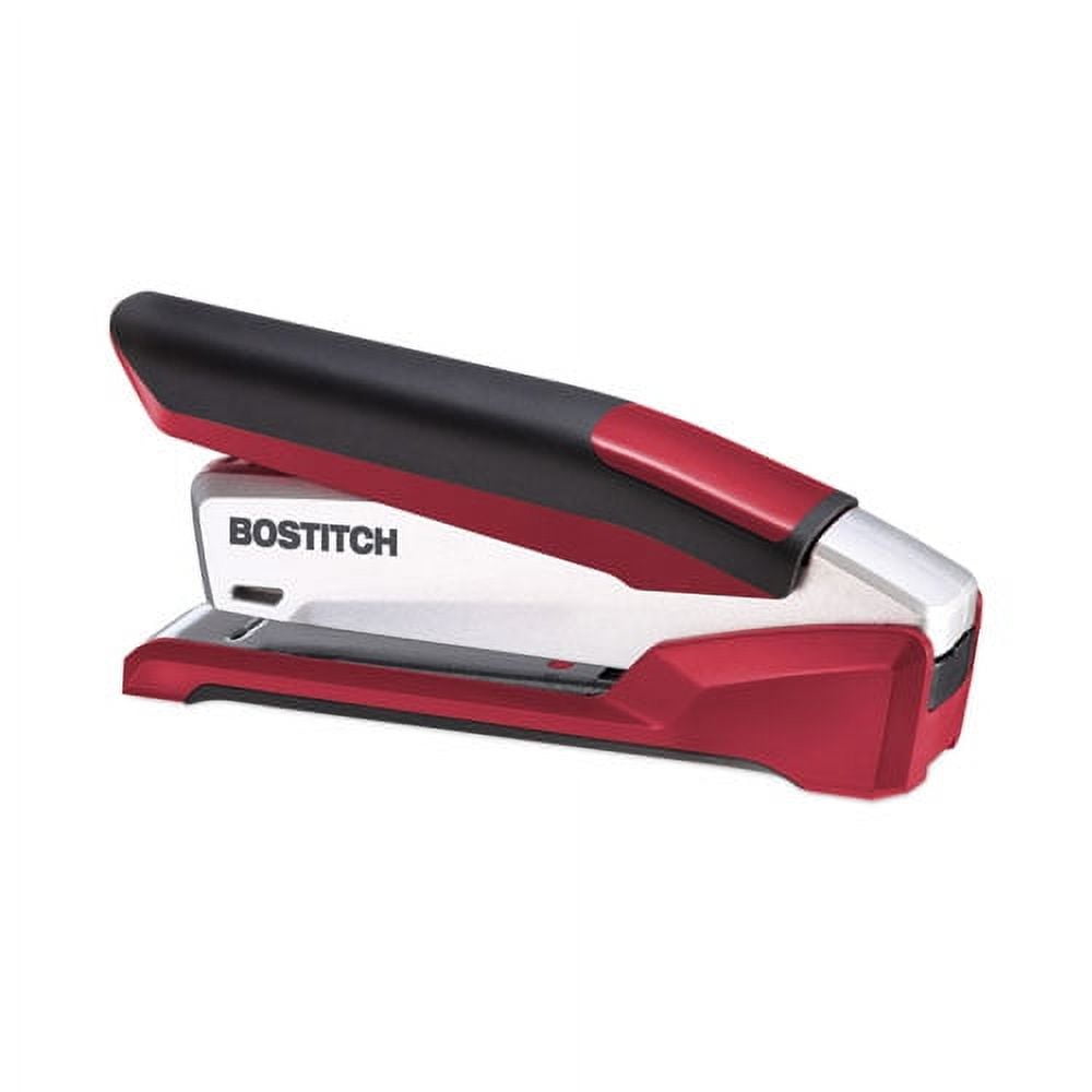 Inpower Spring-Powered Premium Desktop Stapler, 28-Sheet Capacity, Red/silver | Bundle of 10 Each
