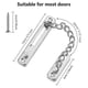 thumbnail image 2 of Cerradura de puerta de seguridad antirrobo, de acero inoxidable, con 4 tornillos para puertas corredizas y ventanas de madera., 2 of 5