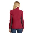 thumbnail image 2 of Port Authority Ladies Summit Fleece Full Zip Jacket-2XL (Rich Red/ Black), 2 of 6