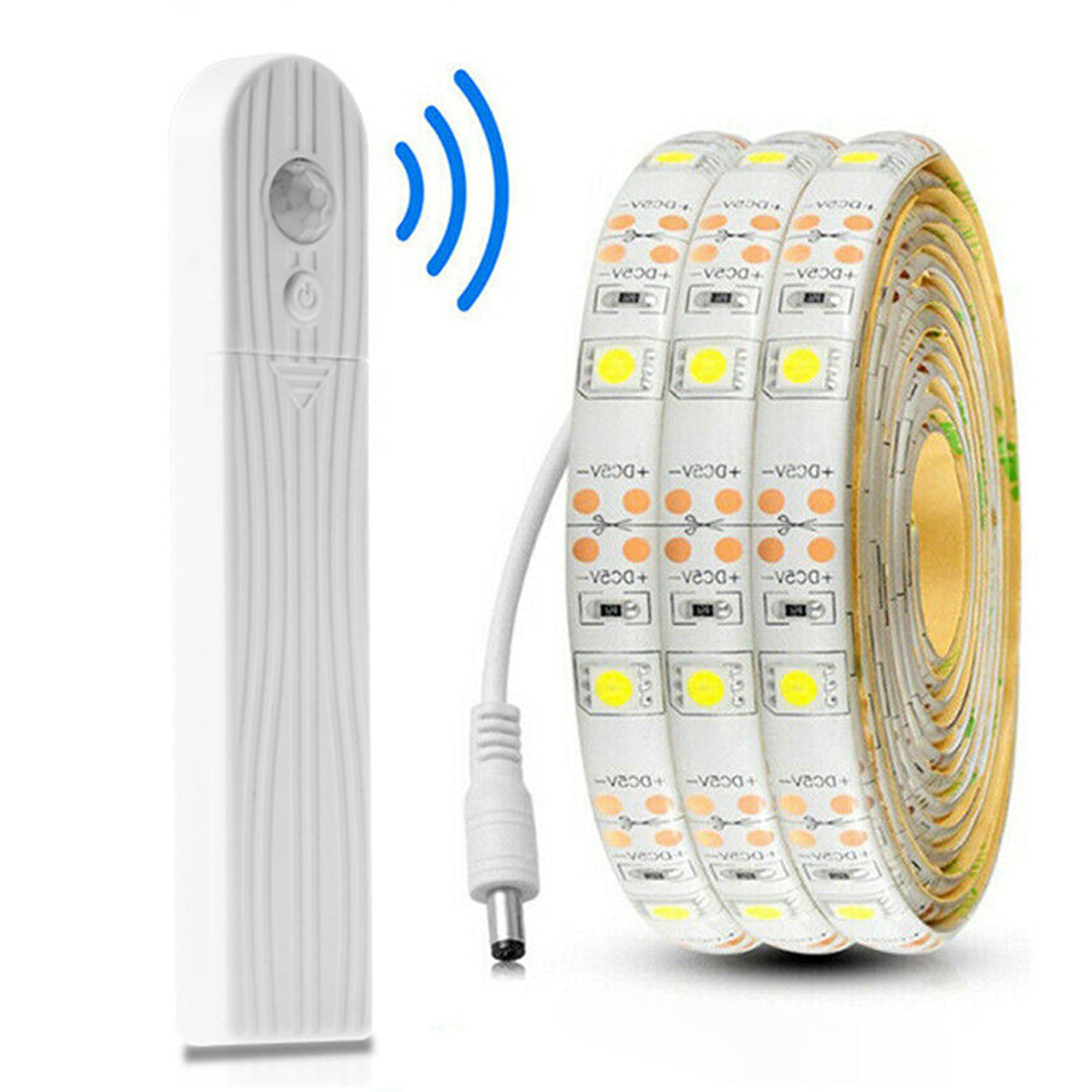 New LED Wireless PIR Motion Sensor Wardrobe Cabinet LED Strip Bed Night Light 