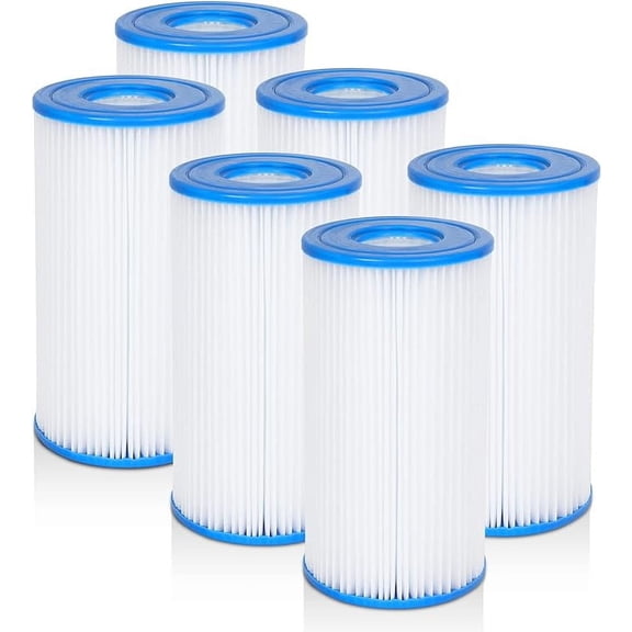 Future Way 6-Pack Pool Filter A or C Kit Replacement for Intex1000/1500/530 GPH Above Ground Pool Pump, Replace Part Type A or C