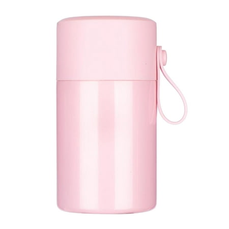 

560 Ml Vacuum / Travel Cup Stainless Steel Lunch Lunch Container + Spoon Pink