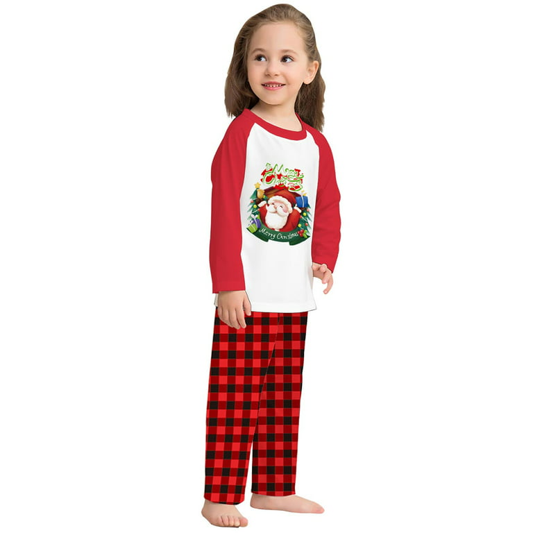 YYDGH Family Matching Christmas Pajamas Sets Santa Claus Print Matching  Family Pajamas Holiday Jammies Xmas Nightwear Sleepwear
