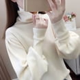 thumbnail image 4 of PIKADINGNIS Basic Turtleneck Sweater Women Spring New Lantern Sleeve Knitted Pullover Woman Fashion Solid Bottoming Jumpers, 4 of 6