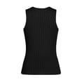 thumbnail image 5 of GUACER Women's Ribbed Knit Tank Tops, Crew Neck Sleeveless Loose Cami Top, Casual Basic Camisole, 5 of 5