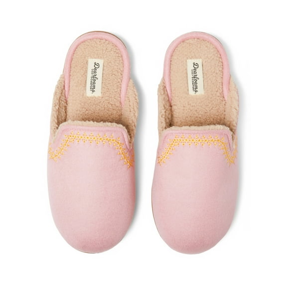 Dearfoams Cozy Comfort Women's Indoor Outdoor Embroidered Clog Slippers