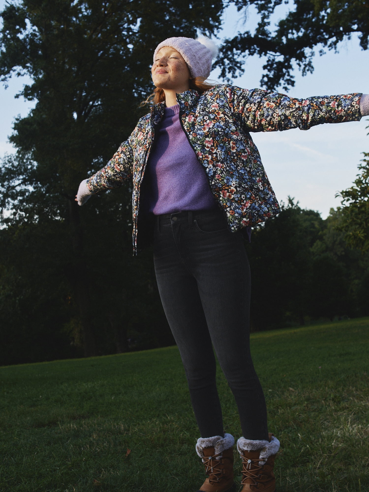 Time and Tru Women's Short Corduroy Puffer Jacket, Sizes XS-3X