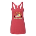 thumbnail image 2 of Wild Bobby All Star Cheerleading Megaphone Girl Sports Women Tri-Blend Racerback Tank Top, Vintage Red, X-Large, 2 of 5