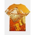 thumbnail image 3 of Men's Beer Print T-shirt with Realistic Lager and Ale Beer Glass Designs- Short-sleeved, Round-neck, Casual Summer T-shirt, Suitable for Beer Lovers, Machine Washable, 3 of 6