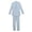 Sky Blue, variant on Girls Solid Color Open-Front Blazer & Pants Set, 2-Piece formal Suit Color:,Size:9-10 Years