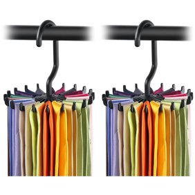 Ipow Upgraded Twirling Tie Rack Adjustable Belt Hanger Scarf