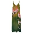 thumbnail image 4 of Flower Hummingbird Sleeveless Dress Woman Fashion Long Dresses Women's Summer Suit Dress Summer 2025 Women, 4 of 7