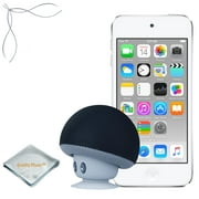 Apple iPod touch Silver 64GB (6th Generation) - Mushroom Bluetooth Wireless Speaker/Ipod Stand - Quality Photo cloth