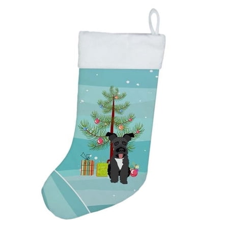 Schnauzer Black #3 Christmas Christmas Stocking 13.5 in x 18 in