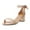 Gold, variant on XYD Women Elegant Round Open Toe Tie Up Ankle Strap Sandals Chunky Block Low Heel Summer Casual Shoes Size 9 Black
