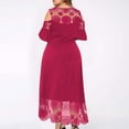 thumbnail image 4 of LSLJS Plus Size Women Sexy Ruffle Strapless Splicing Lace Splicing Short Sleeve Dresses, Plus Size Dress, 4 of 7