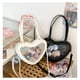 thumbnail image 5 of Guardurnaity Bolso bandolera de gran capacidad con diseño de corazón para estudiantes universitarios japoneses, con correa ajustable y múltiples Bolsas de mensajero y de hombro rosa, 5 of 6