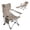 khaki, variant on 4-Position Reclining Camping Chair with Footrest, Portable Heavy Duty Folding Chair with Headrest Cup Holder Pocket for Camping Beach Patio (Blackļ¼