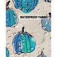 thumbnail image 5 of Pack of 2 Outdoor Pillow Covers, Fall Thanksgiving Blue Pumpkin Simple Lines Linen Waterproof Square Throw Pillowcase Cushion Decorative Pillow Covers for Couch Patio Tent, 20x12 in, 5 of 6