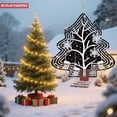 thumbnail image 3 of Stylish Metal Hanging Christmas Tree Wind Spinner - Intricate Branch Design with Snowflakes & Ornaments for Garden Decor, 3 of 7