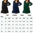 thumbnail image 2 of SWQZVT Womens Sexy Short Party Dress Long Sleeve Loose Babydoll Mini Dress High Waist Ruffle Tiered Blue Elegant Dresses Size XL, 2 of 6