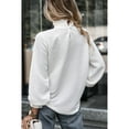 thumbnail image 2 of Top Informal Para Mujer, Top Transpirable De Manga Larga De Color Puro Para Mujer A La Moda Para Citas ANGGREK M blanco, 2 of 6