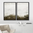 thumbnail image 3 of IDEA4WALL Framed Canvas Print Wall Art Set Grunge White Brown Color Field Landscape Abstract Art Decorative Graphic Colorful Nature Artwork for Living Room, Bedroom, Office - 24"x36"x2 Black, 3 of 5