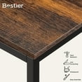 thumbnail image 6 of Bestier 47 Inch Modern Simple Style Study Desk with Storage Bag, Brown, 6 of 7