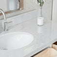 thumbnail image 3 of ARIEL Monroe 54 Inch Single Oval Sink Bathroom Vanity With Carrara White Quartz Countertop 1.5 Inch Edge In White, 3 of 7