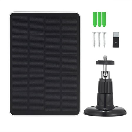 

Solar Panel 4W Solar Cells Charger 5V Outdoor Hiking Waterproof Solar Cahrging Panel for Small Home Light System Black