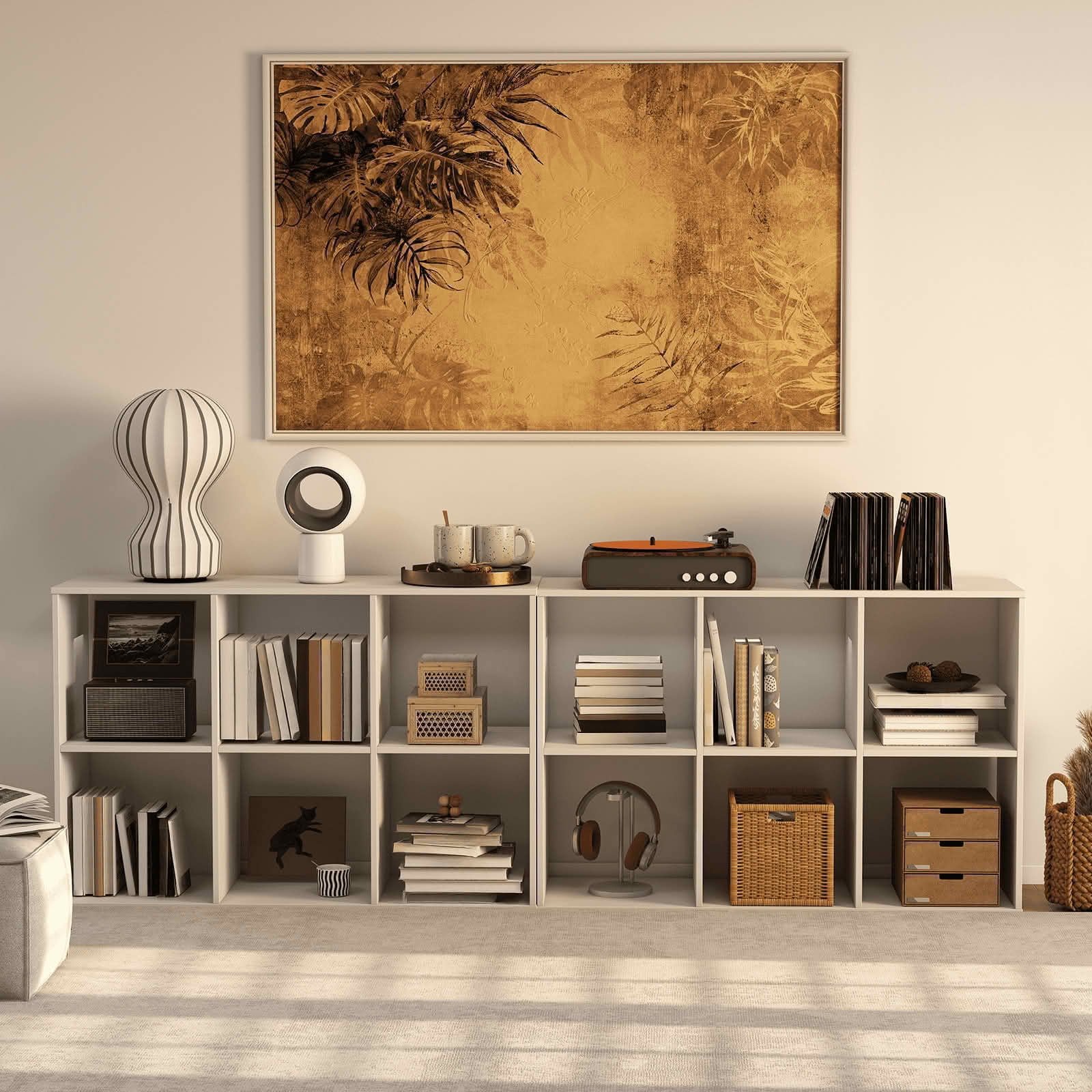 MAYEERTY Cube Storage Organizer Open Bookshelf Removable Back Panels