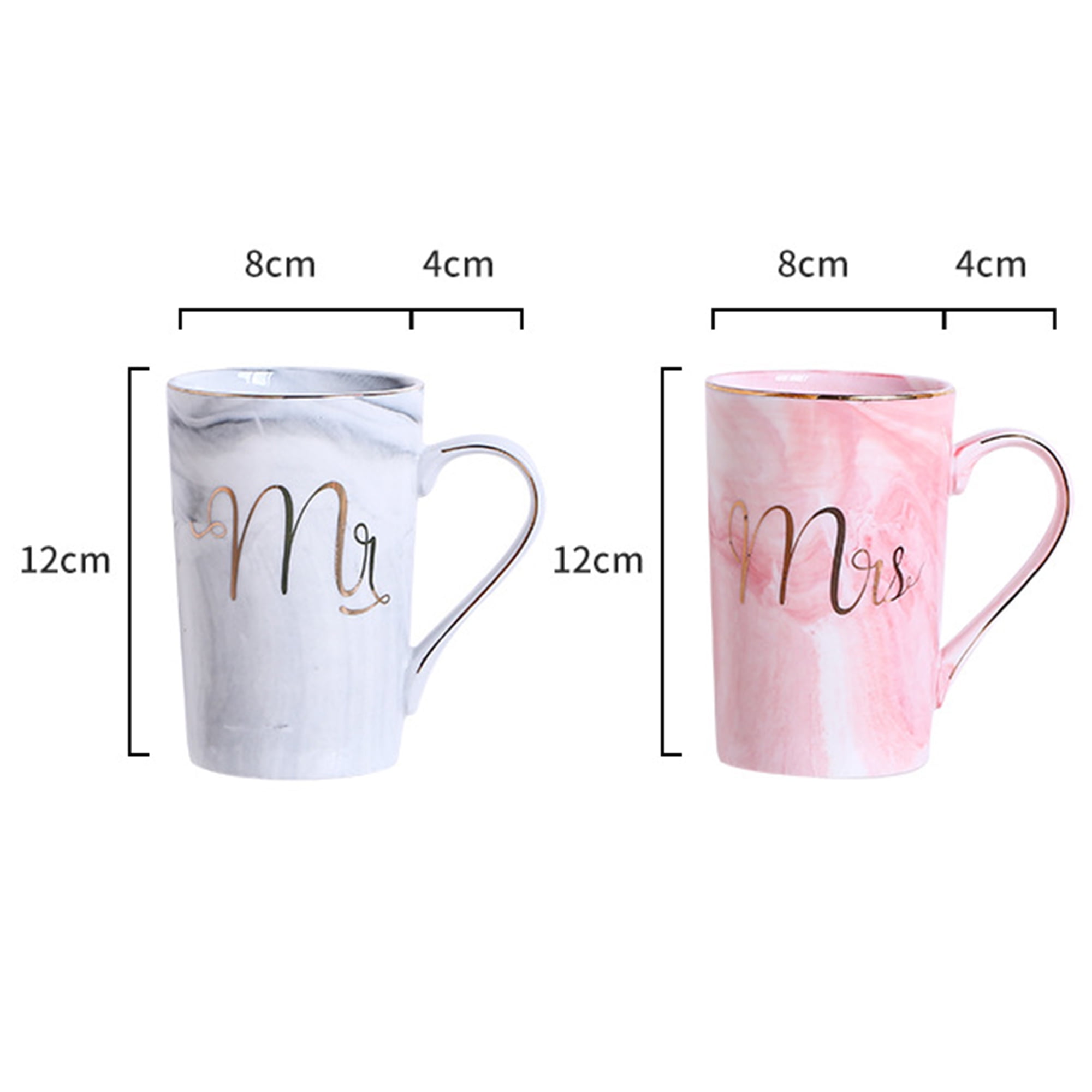 Mr and Mrs Coffee Mugs, Couple Coffee Mugs Set 14 oz, Wedding Gifts for  Couple/Bride and Groom, Ceramic Marble Cups for Bridal Shower Engagement  Wedding, Married Couples Anniversary 