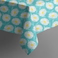 thumbnail image 5 of Turquoise Daisy Flower Floral Pattern Square Tablecloth,Waterproof Square Table Cover,Wipeable Spillproof Washable Table Cover for Home Kitchen Party Decor 52"x52"(132x132cm), 5 of 6