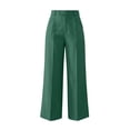 thumbnail image 3 of Lmnyox Business Pants for Women Loose High Waist Office Work Trousers Stretchy Wide Leg Pants with Pockets, 3 of 6