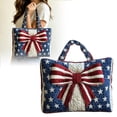 thumbnail image 2 of YYDENG USA 250th Anniversary Patriotic Tote Bag, Red White Blue Handbag, Durable Reusable Shoulder Bag for Independence Day, Daily Commute & Casual Use, 2 of 5