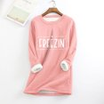 thumbnail image 2 of Jinhomg Plus Size Cute Sweatshirt for Women Comfy Thick Fleece Letter Print Loungewear Tops Fall Plus Size Long Sleeve Crewneck Pullovers 2025 Saving Pink S, 2 of 6