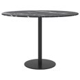 thumbnail image 2 of vidaXL Table Top Black Ø60x0.8 cm Tempered Glass with Marble Design, 2 of 3