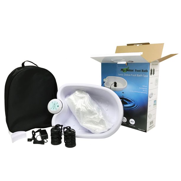Ionic Detox Foot Bath Cleanse Spa With Basin 100 Liners And Two Round