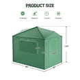 thumbnail image 3 of 6x8 FT Portable Walk in Greenhouse, Pop Up Greenhouse, Green House Kit with Zippered Roll-Up Doors and Windows, Double Frame, PE Cover Grow Tent for Winter, for Indoor/Outdoor Plants, 3 of 8