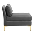 thumbnail image 3 of Modway Ardent Performance Velvet Armless Chair in Gray, 3 of 8