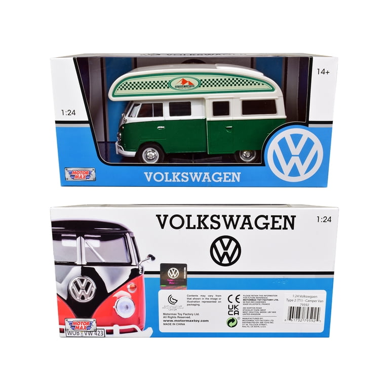 Volkswagen Type 2 (T1) Camper Van Green and White Volkswagen Type 2 (T1) Camper Van Green and White