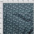 thumbnail image 3 of oneOone Cotton Flex Dark Teal Blue Fabric Floral Line Drawing Sewing Fabric By The Yard Printed Diy Clothing Sewing Supplies 40 Inch Wide, 3 of 4